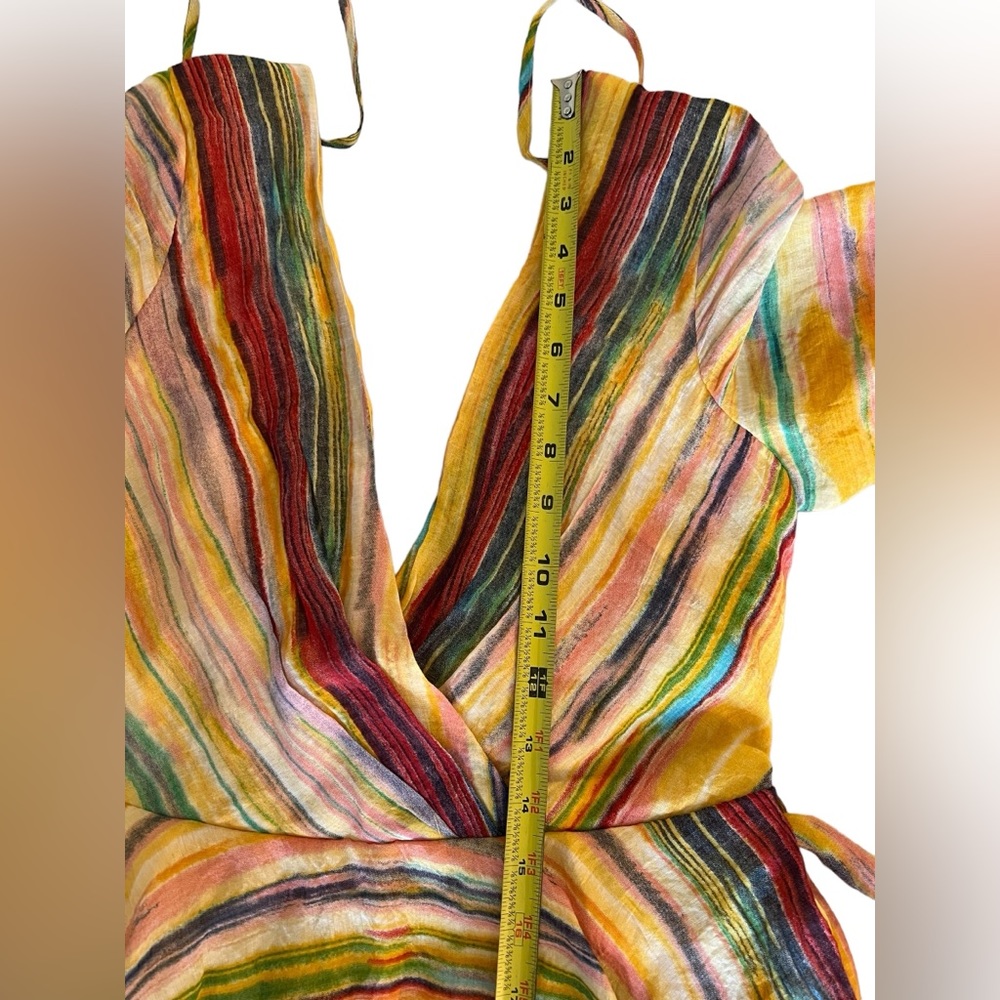 NWT Luxxel Stripped Print Ruffle Romper Small Dress Juniors LR 5795 - Picture 11 of 14